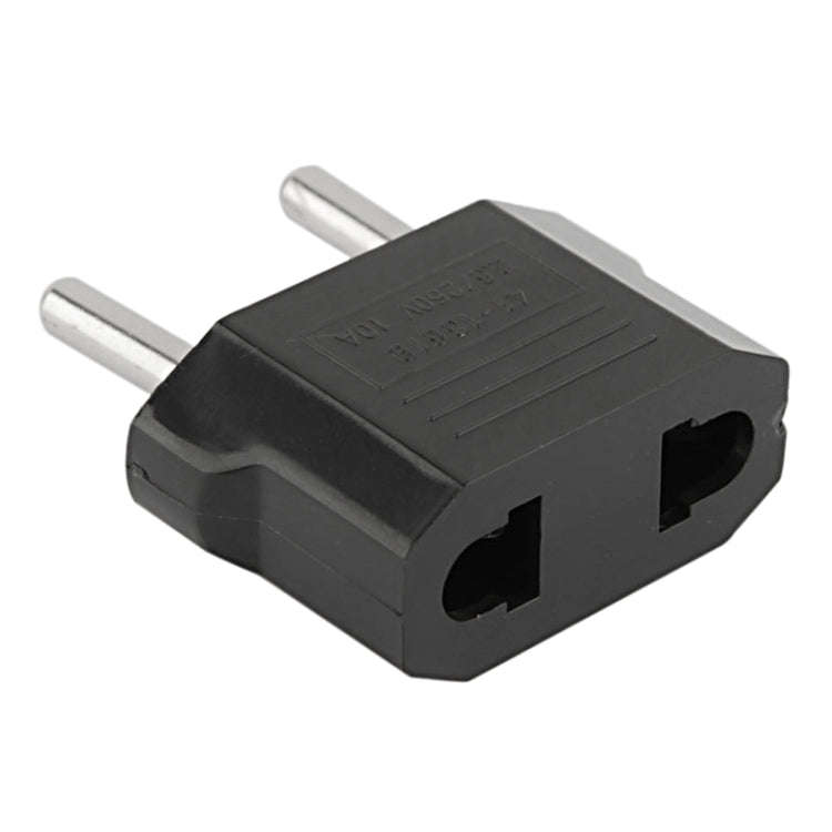 4pcs US to EU Plug Charger Adapter, Travel Power Adapter with Europe Socket Plug(Black)
