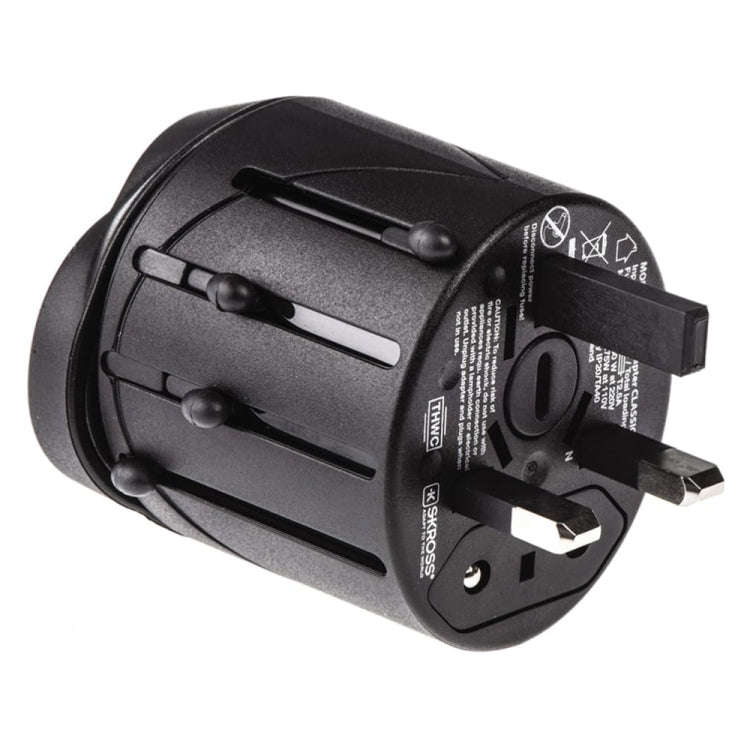 All in 1 EU + AU + UK + US Plug Travel Universal Adaptor, Size: 60 x 58 x 56mm(Black)