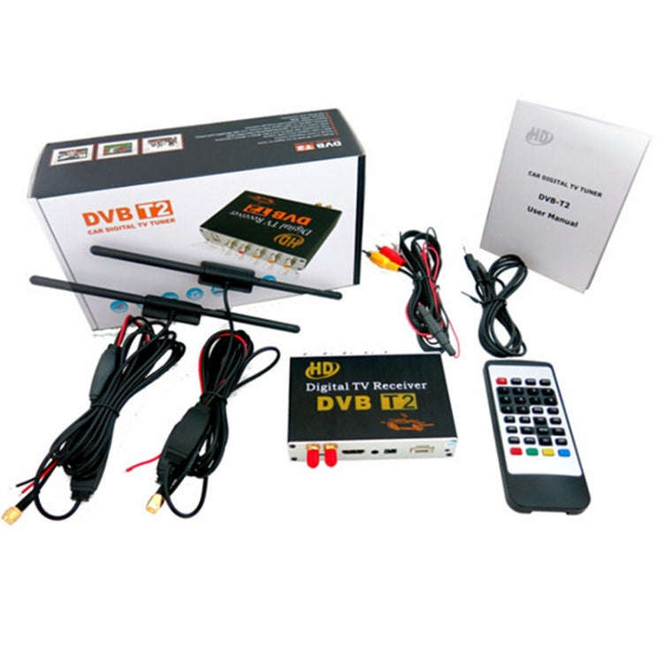 High Speed 90km/h H.264 / AVC MPEG4 Mobile Digital Car DVB-T2 TV Receiver, Suit for Europe / Sing...