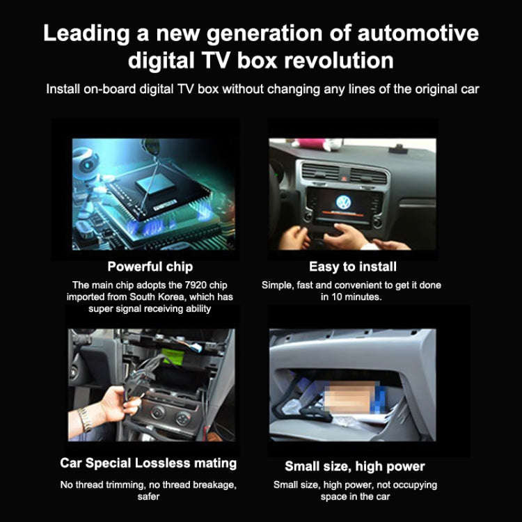 High Speed 90km/h H.264 / AVC MPEG4 Mobile Digital Car DVB-T2 TV Receiver, Suit for Europe / Sing...