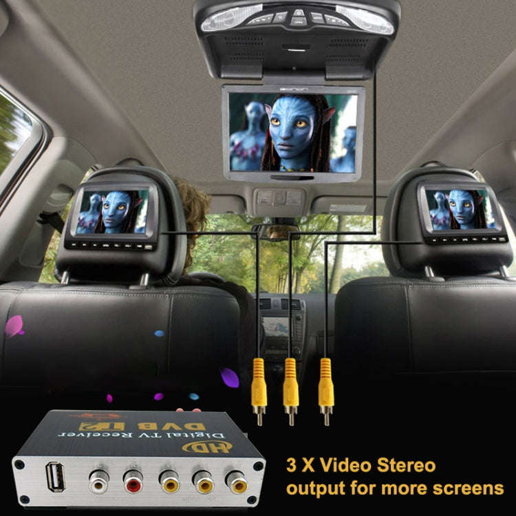 High Speed 90km/h H.264 / AVC MPEG4 Mobile Digital Car DVB-T2 TV Receiver, Suit for Europe / Sing...