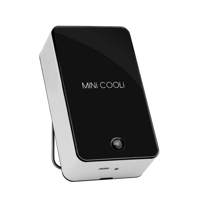 Hand-Held USB Air Condition Fan with Holder(Black)