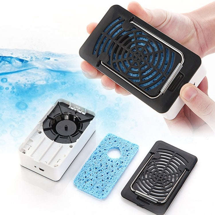 Hand-Held USB Air Condition Fan with Holder(Black)