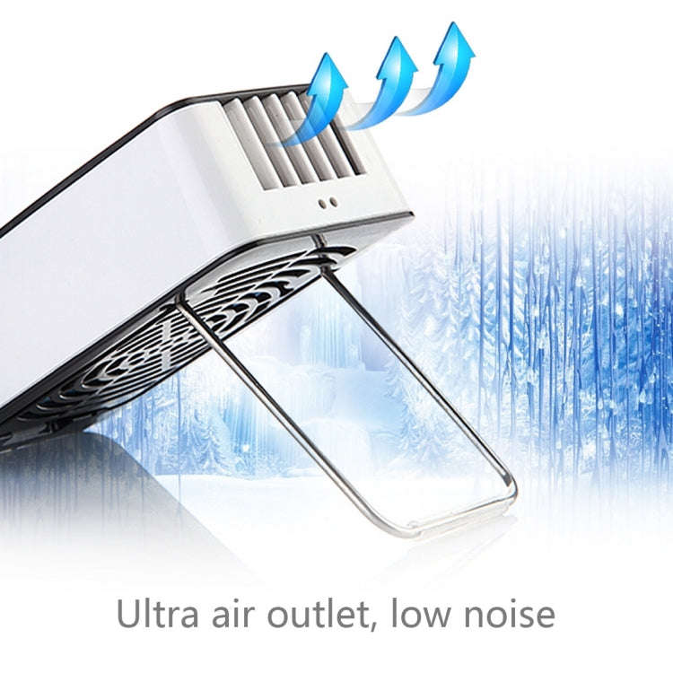 Hand-Held USB Air Condition Fan with Holder(Black)
