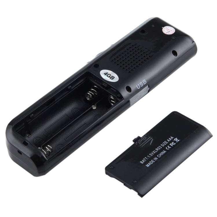 4GB Digital Voice Recorder Dictaphone MP3 Player, Support Telephone Recording, VOX Function(Black...