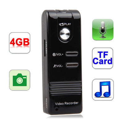 Digital Voice Recorder MP3 Player with 4GB Memory, Support Camera, TF Card, Built in rechargeable...