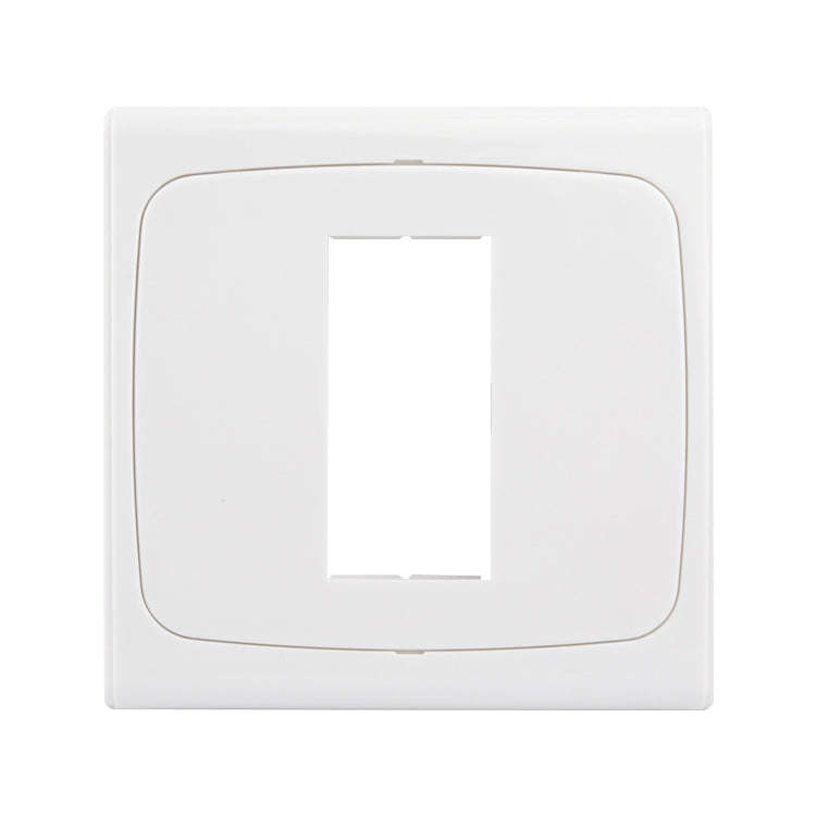 Wall Plate with Screw for Blank Inserts - 1 Hole, Use around the world(White)