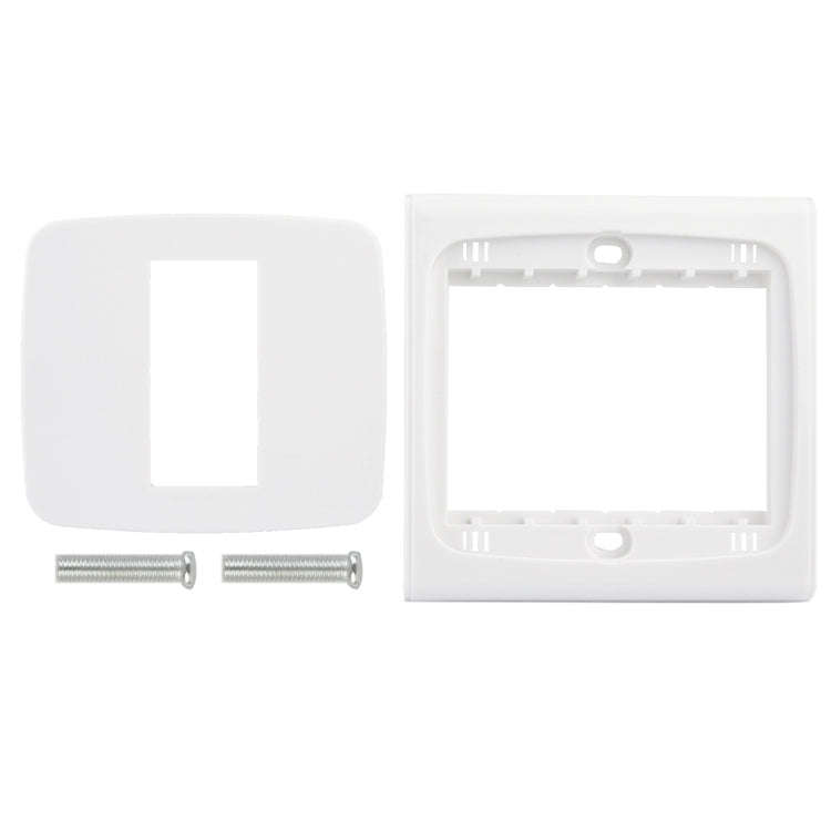 Wall Plate with Screw for Blank Inserts - 1 Hole, Use around the world(White)
