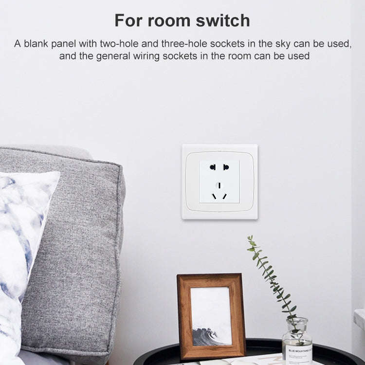 Wall Plate with Screw for Blank Inserts  - 3 Hole, Use around the world(White)