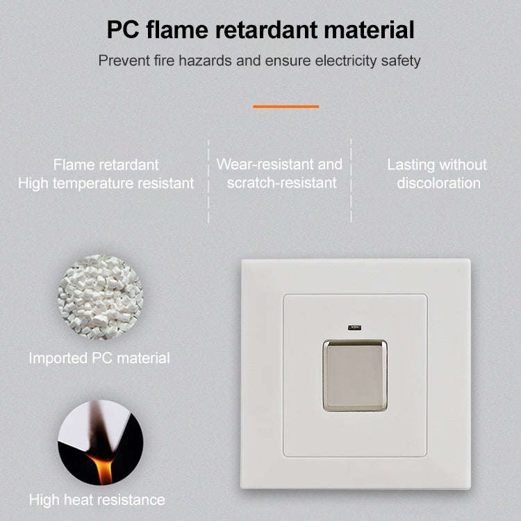 T288 Three-Wire System Wall Mount Touch Sensor Light Switch(White)