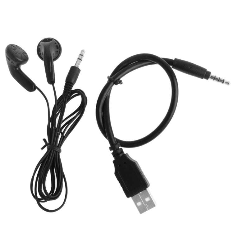 3 in 1 Mini Voice Recorder + 8GB Flash Disk + MP3 Player(Black)