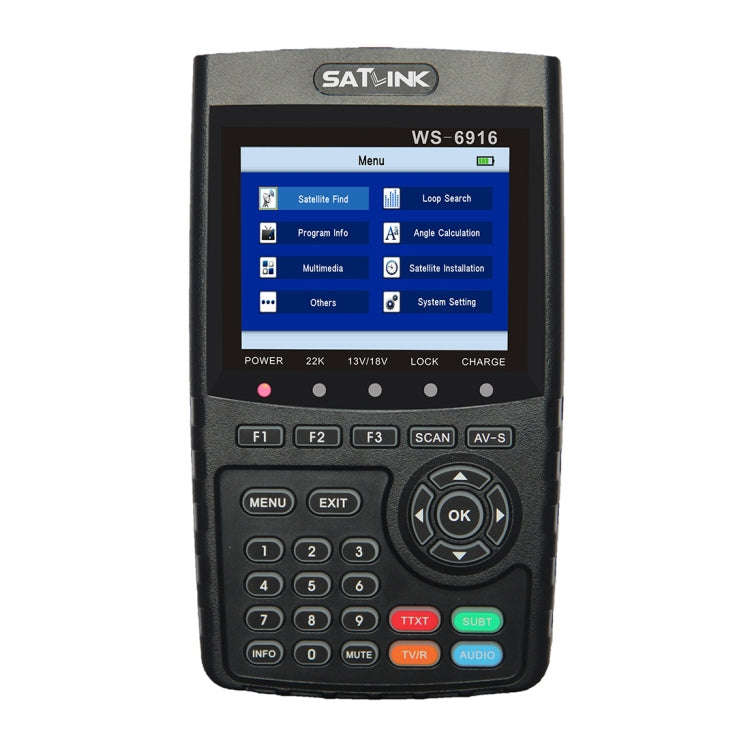 SATLINK WS6916 Digital Satellite Signal Finder Meter, 3.5 inch TFT LCD Screen, Support DVB-S / S2...