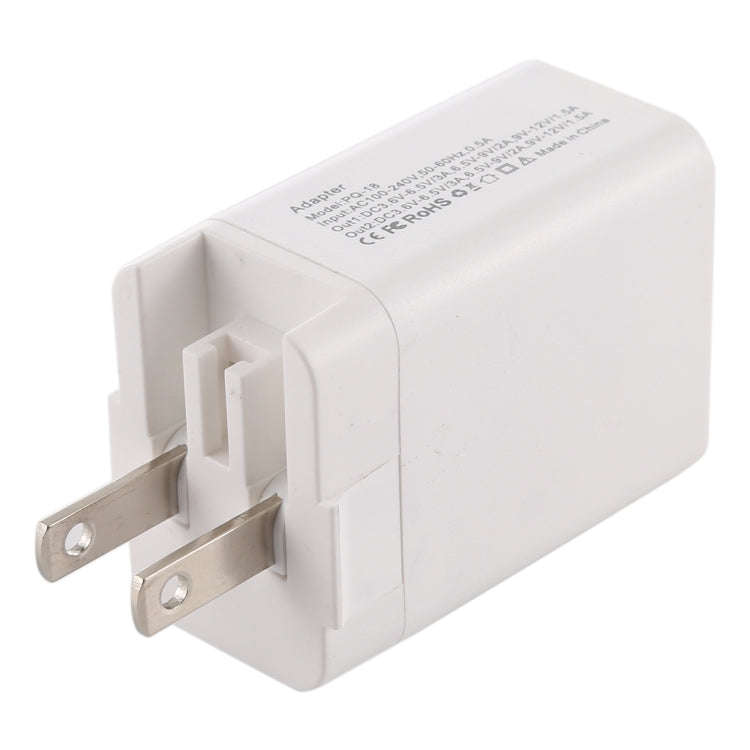 5 in 1 18W Power Adapter Plug Adapter Convertible US + UK + EU + AU Plug