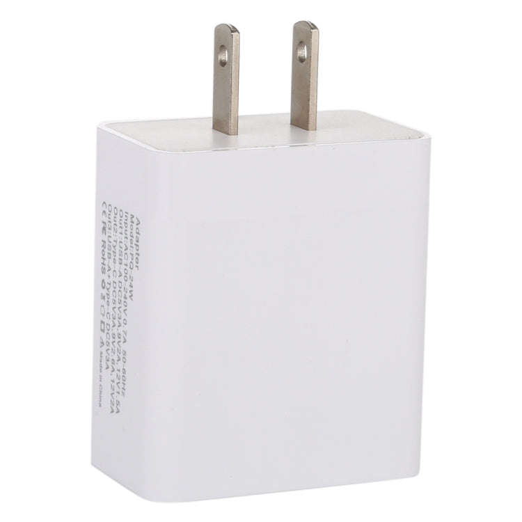 24W PD + QC3.0 Fast Charger Power Adapter Plug Adapter US Plug