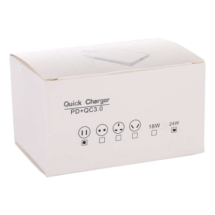 24W PD + QC3.0 Fast Charger Power Adapter Plug Adapter US Plug