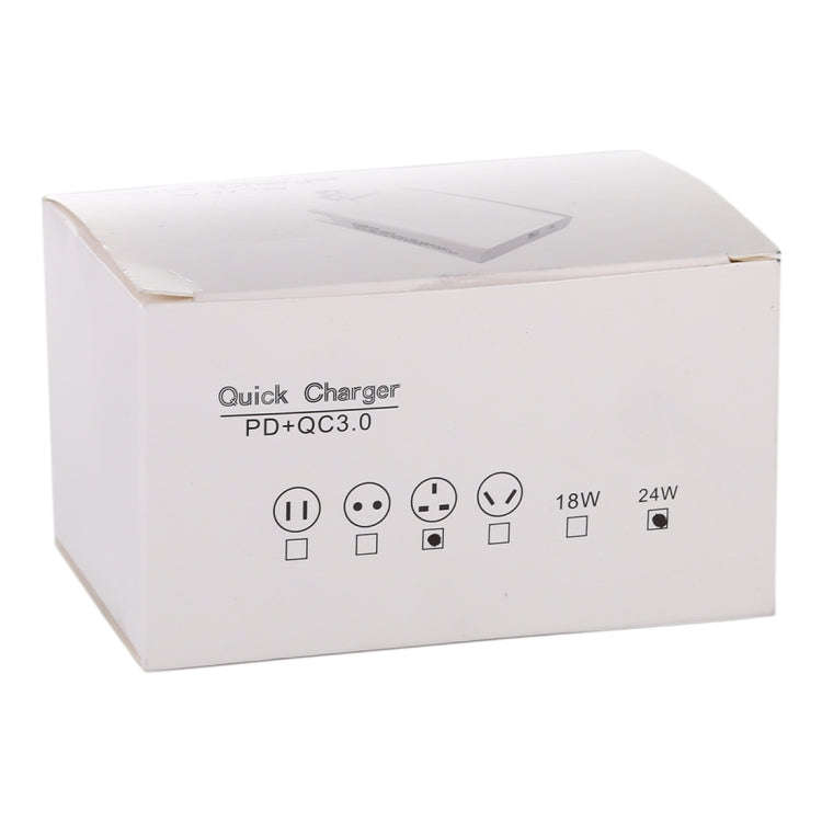 24W PD + QC3.0 Fast Charger Power Adapter Plug Adapter UK Plug