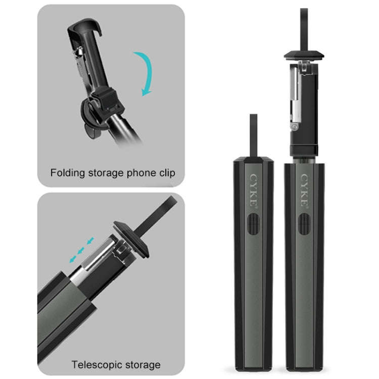 CYKE P9 Universal Stretchable Hidden One-piece Wireless Bluetooth Selfie Stick(Black)