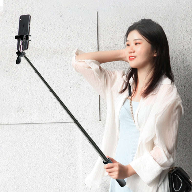CYKE P9 Universal Stretchable Hidden One-piece Wireless Bluetooth Selfie Stick(Black)