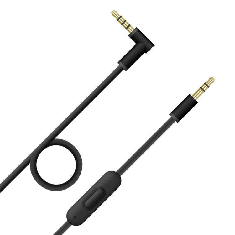 ZS0087 3.5mm Male to Male Earphone Cable with Mic & Wire-controlled, Cable Length: 1.4m(Black)
