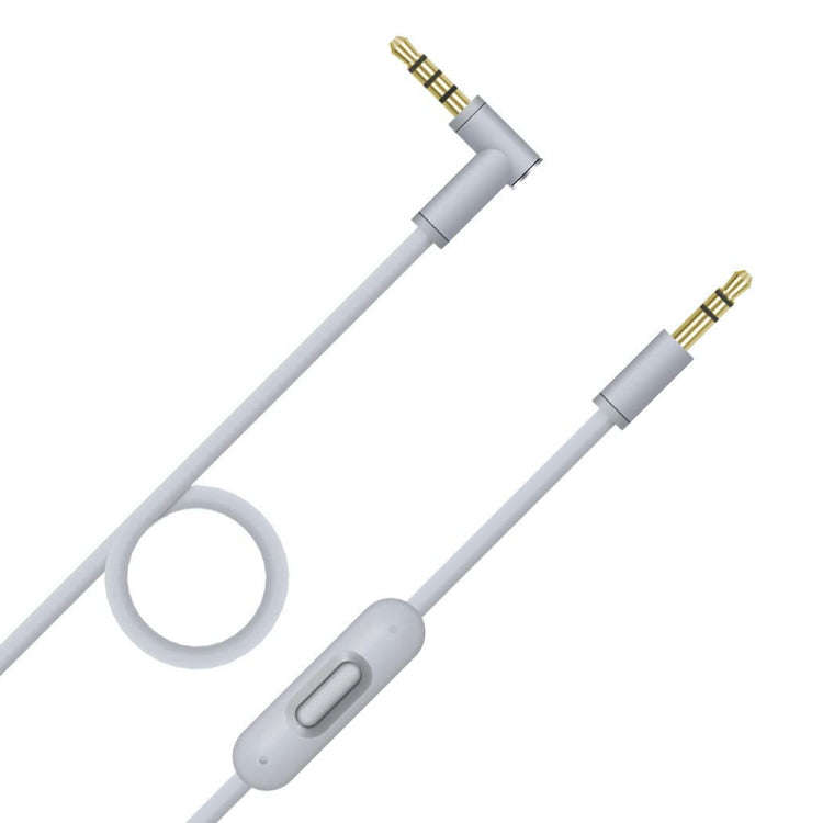 ZS0087 3.5mm Male to Male Earphone Cable with Mic & Wire-controlled, Cable Length: 1.4m(Grey)