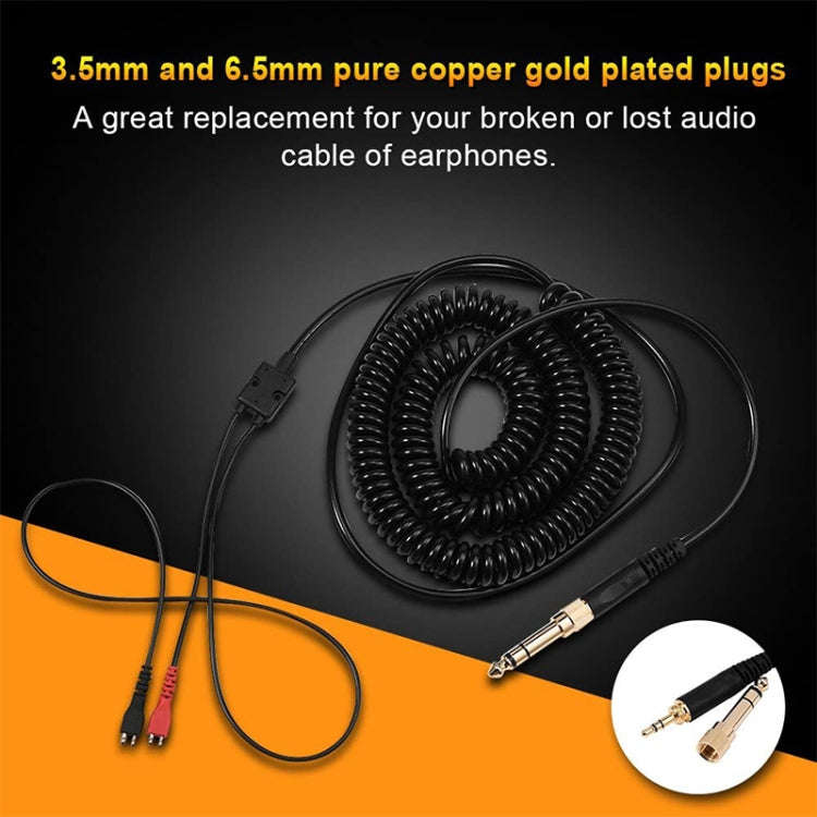 ZS0095 For Sennheiser HD25 / HD560 / HD540 / HD430 / HD250 Earphone Spring Cable, Cable Length: 1...