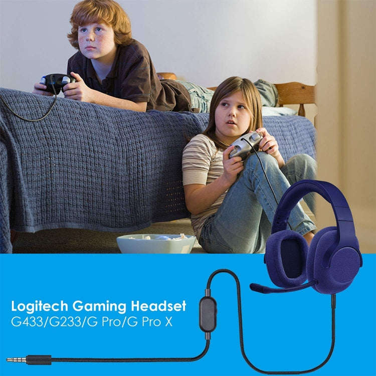 ZS0159 For Logitech G433 / G233 / G Pro / G Pro X 3.5mm Male to Male Gaming Headset Audio Cable w...