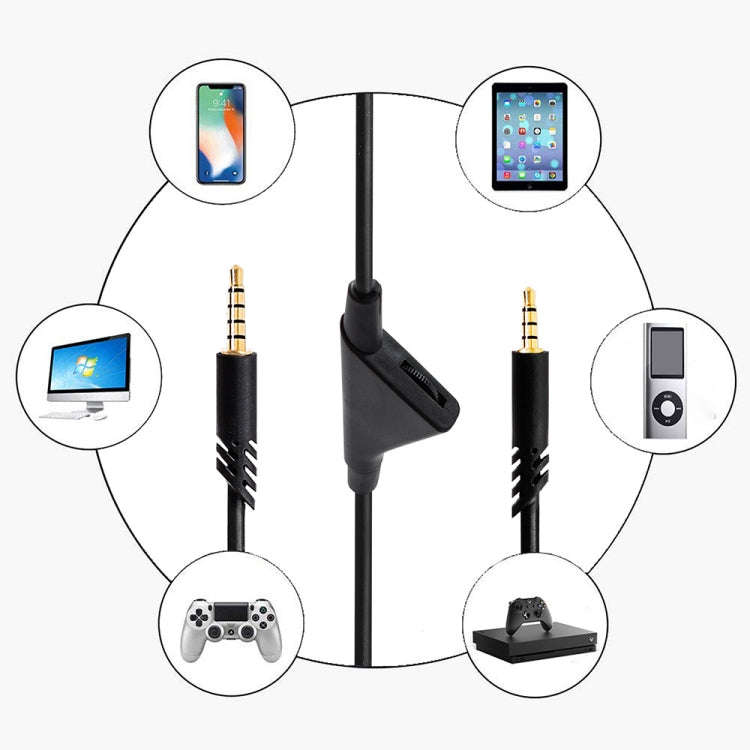 ZS0175 For Logitech Astro A10 / A40 / A30 3.5mm Male to Male Volume Adjustable Earphone Audio Cab...
