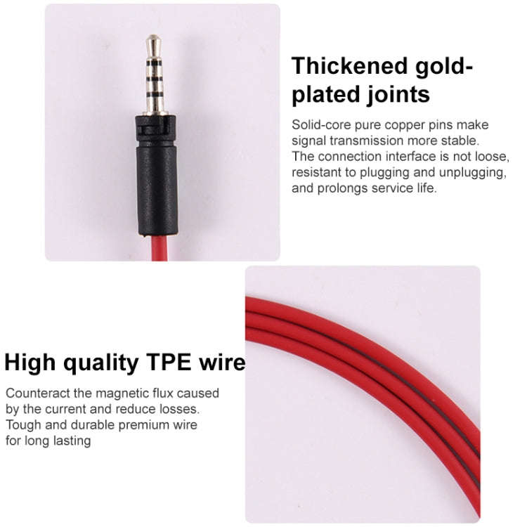 ZS0008 3.5mm to 2.5mm Wired Earphone Cable(Red)