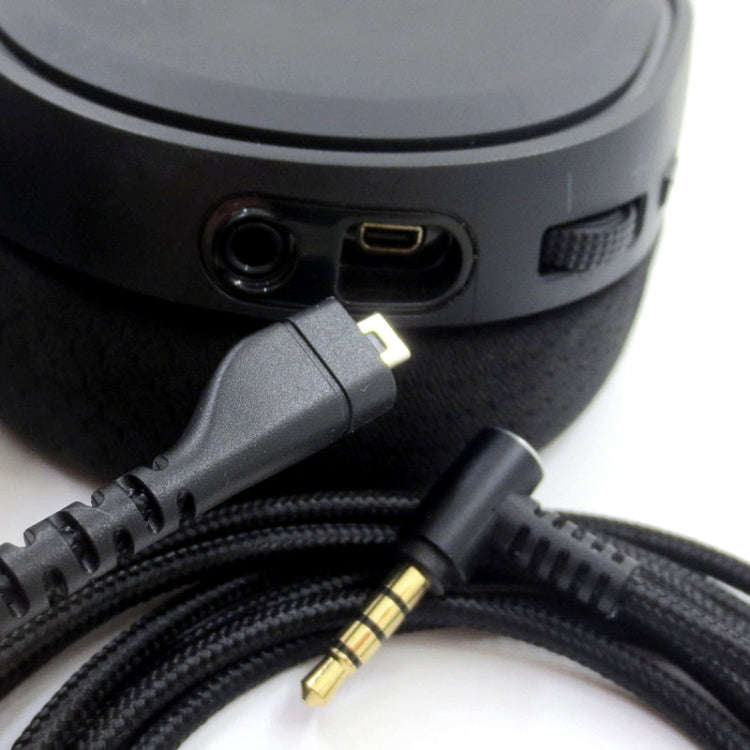 ZS0169 USB Braided Headphone Audio Cable for SteelSeries Arctis 3 / 5 / 7 / Pro(Black)