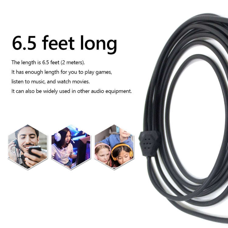 ZS0224 3-Prong Headphone Audio Cable for SteelSeries Arctis 3 / 5 / 7 / Pro (Black)