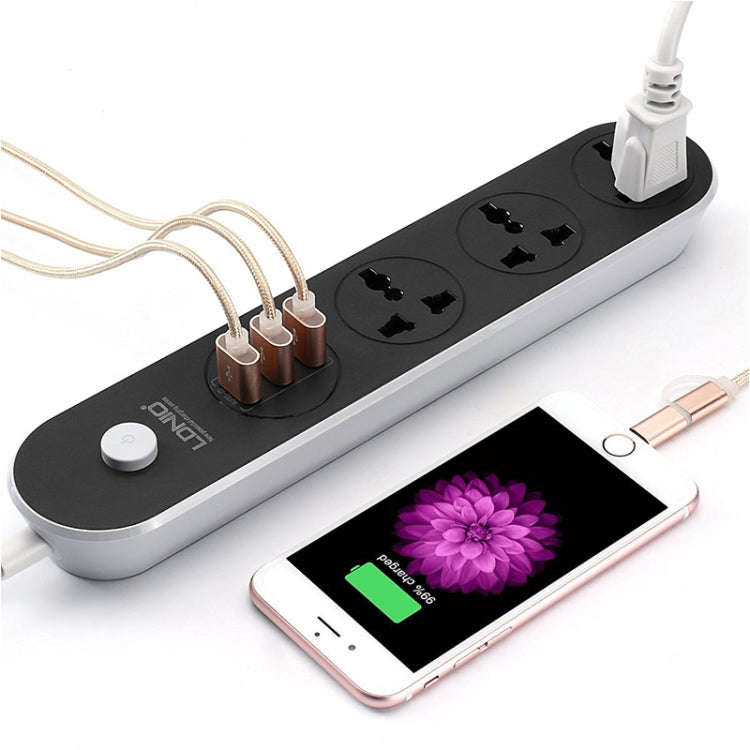 LDNIO SC3301 3 x USB Ports Travel Home Office Socket, Cable Length: 1.6m, EU Plug