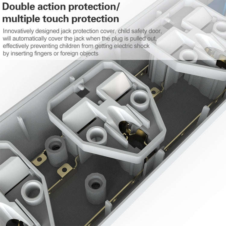 LDNIO SC3301 3 x USB Ports Travel Home Office Socket, Cable Length: 1.6m, EU Plug
