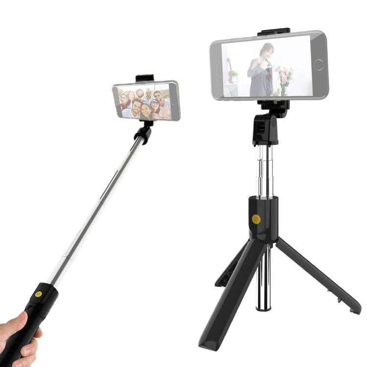K10 Bluetooth 4.0 Mobile Phone Adjustable Bluetooth Selfie Stick Self-timer Pole Tripod (Black)