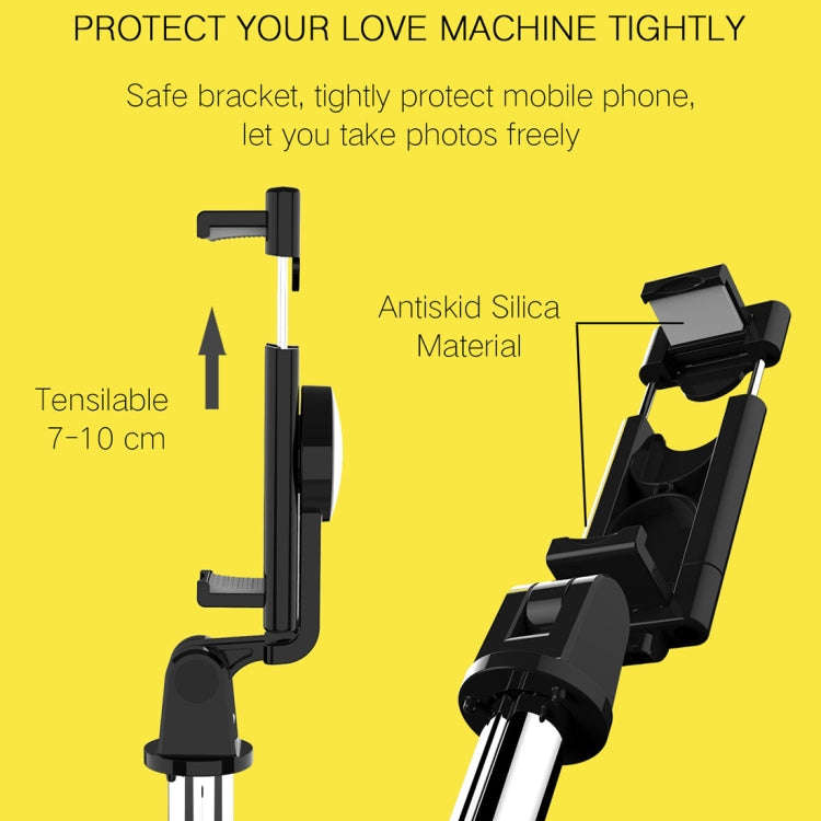 K10 Bluetooth 4.0 Mobile Phone Adjustable Bluetooth Selfie Stick Self-timer Pole Tripod (Black)