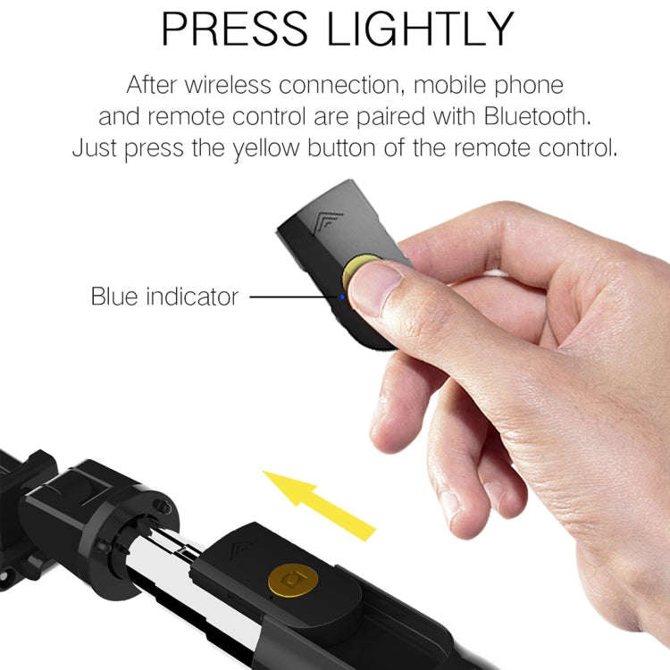 K10 Bluetooth 4.0 Mobile Phone Adjustable Bluetooth Selfie Stick Self-timer Pole Tripod (Black)