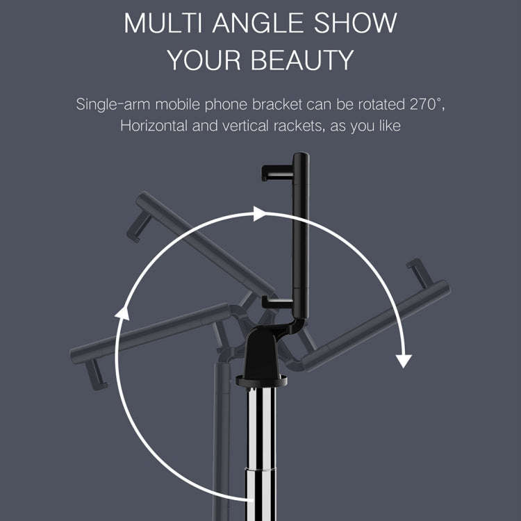 K07 Bluetooth 4.0 Mobile Phone Adjustable Bluetooth Selfie Stick Self-timer Pole Tripod (Black)