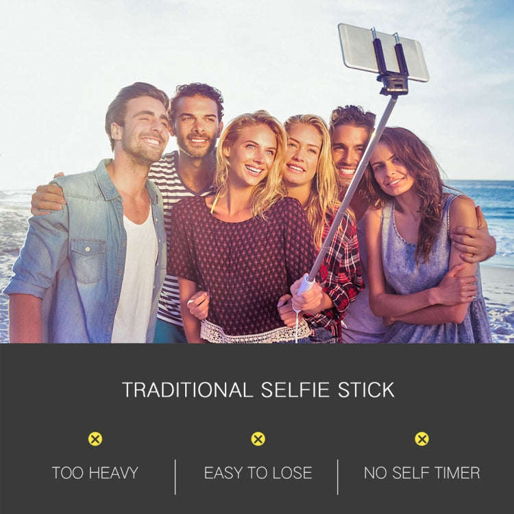 K07 Bluetooth 4.0 Mobile Phone Adjustable Bluetooth Selfie Stick Self-timer Pole Tripod (White)