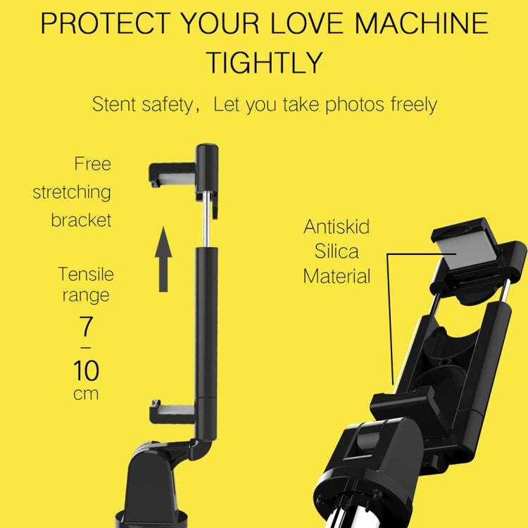 K07 Bluetooth 4.0 Mobile Phone Adjustable Bluetooth Selfie Stick Self-timer Pole Tripod (White)