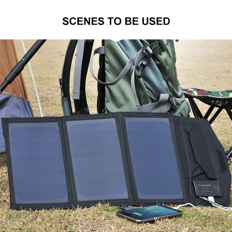 ALLPOWERS Solar Battery Charger Portable 5V 15W Dual USB+ Type-C Portable Solar Panel Charger Out...