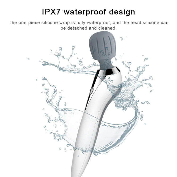 Portable Mini Multifunctional Physiotherapy Electric Hand-held Massage Stick(White)