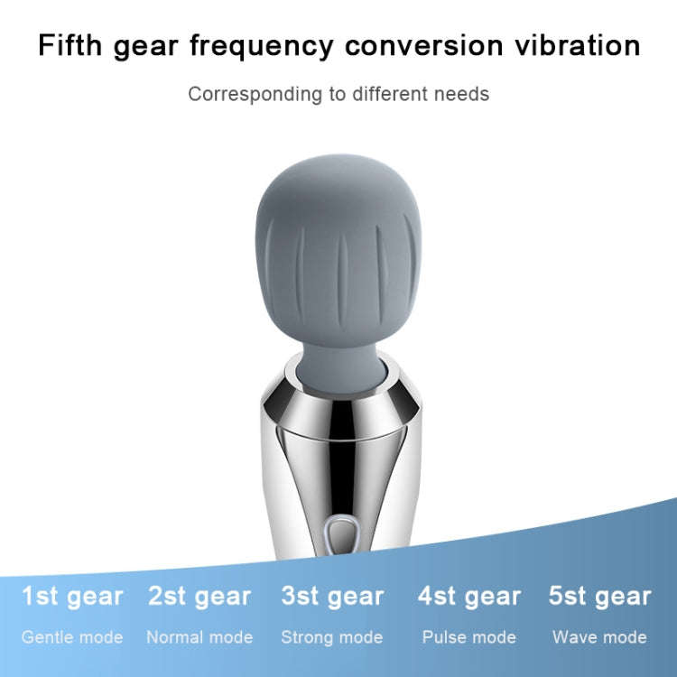 Portable Mini Multifunctional Physiotherapy Electric Hand-held Massage Stick(White)