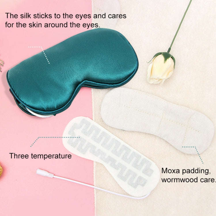 USB Charging Heating Silk Moxa Sleep Eye Mask (Gold)
