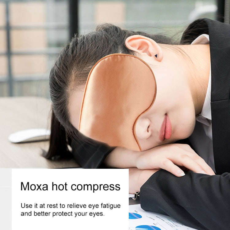 USB Charging Heating Silk Moxa Sleep Eye Mask (Gold)