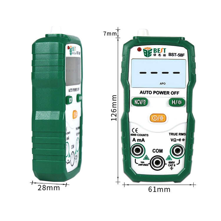BEST BST-58F Full Automatic Range Multimeter Without Shift Intelligent Identification Digital Mul...