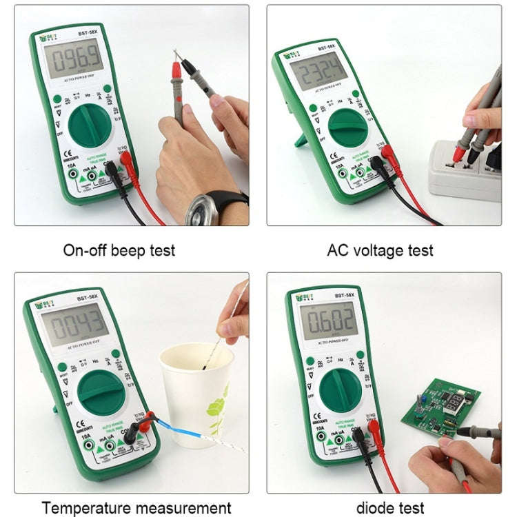 BEST BST-58X Multi-function Digital Multimeter Automatic Range Four Position Semi Backlight Displ...