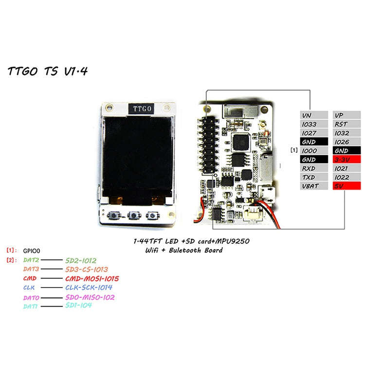 TTGO TS V1.4 ESP32 SD Card MPU9250 WiFi Bluetooth Module