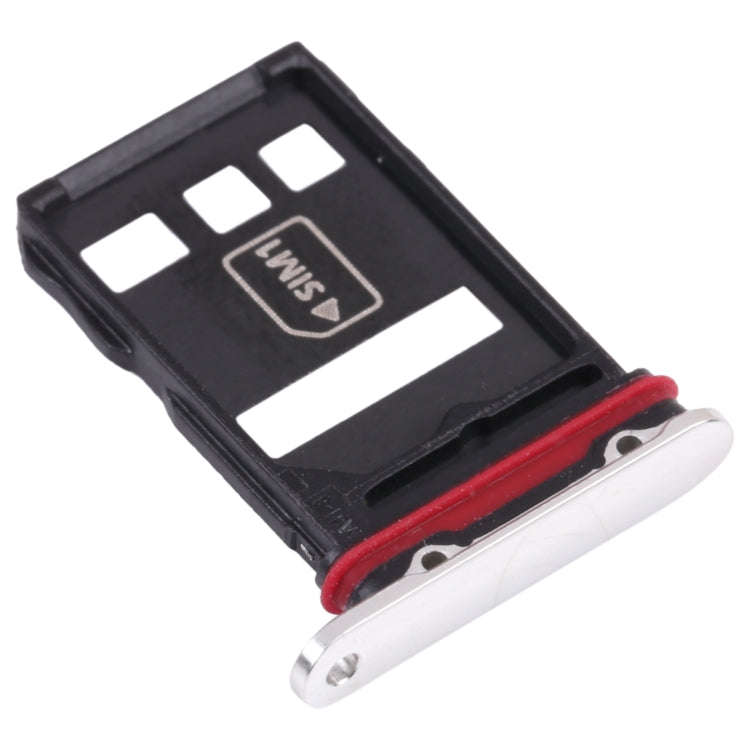 SIM Card Tray + NM Card Tray for Huawei Mate 40 Pro+ (Silver)