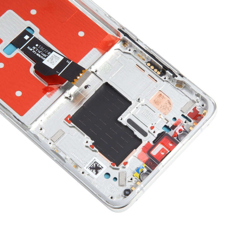 For Huawei Mate 50 Pro Original LCD Screen Digitizer Full Assembly with Frame (Silver)