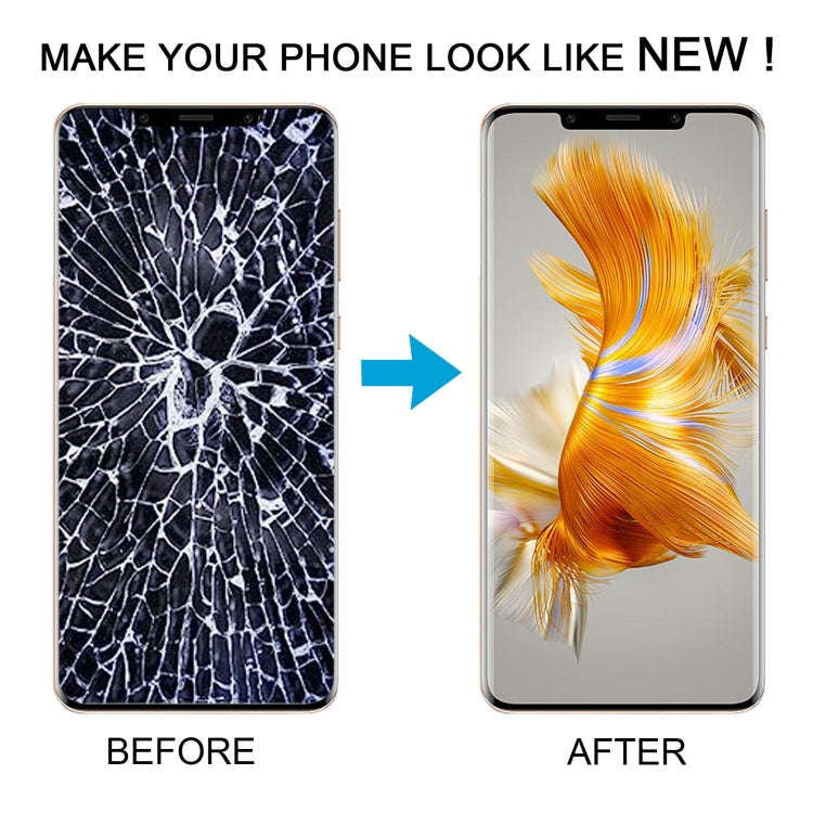 For Huawei Mate 50 Pro Original LCD Screen Digitizer Full Assembly with Frame (Silver)