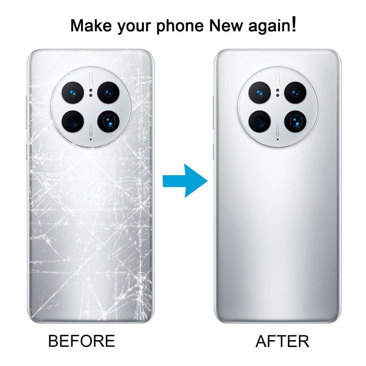 For Huawei Mate 50 Pro Battery Back Cover(Silver)
